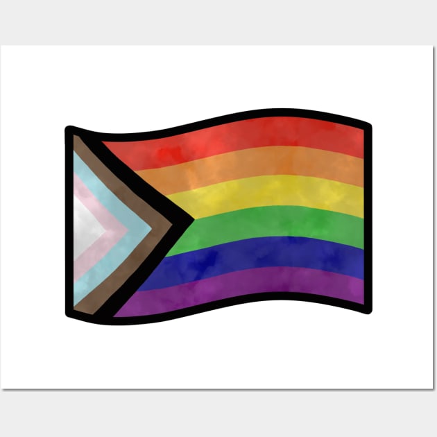 Foggy DBD Progress Pride Flag Charm Wall Art by SentABearToSpace 